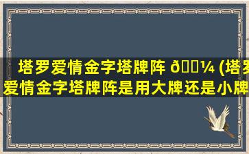 塔罗爱情金字塔牌阵 🌼 (塔罗爱情金字塔牌阵是用大牌还是小牌)